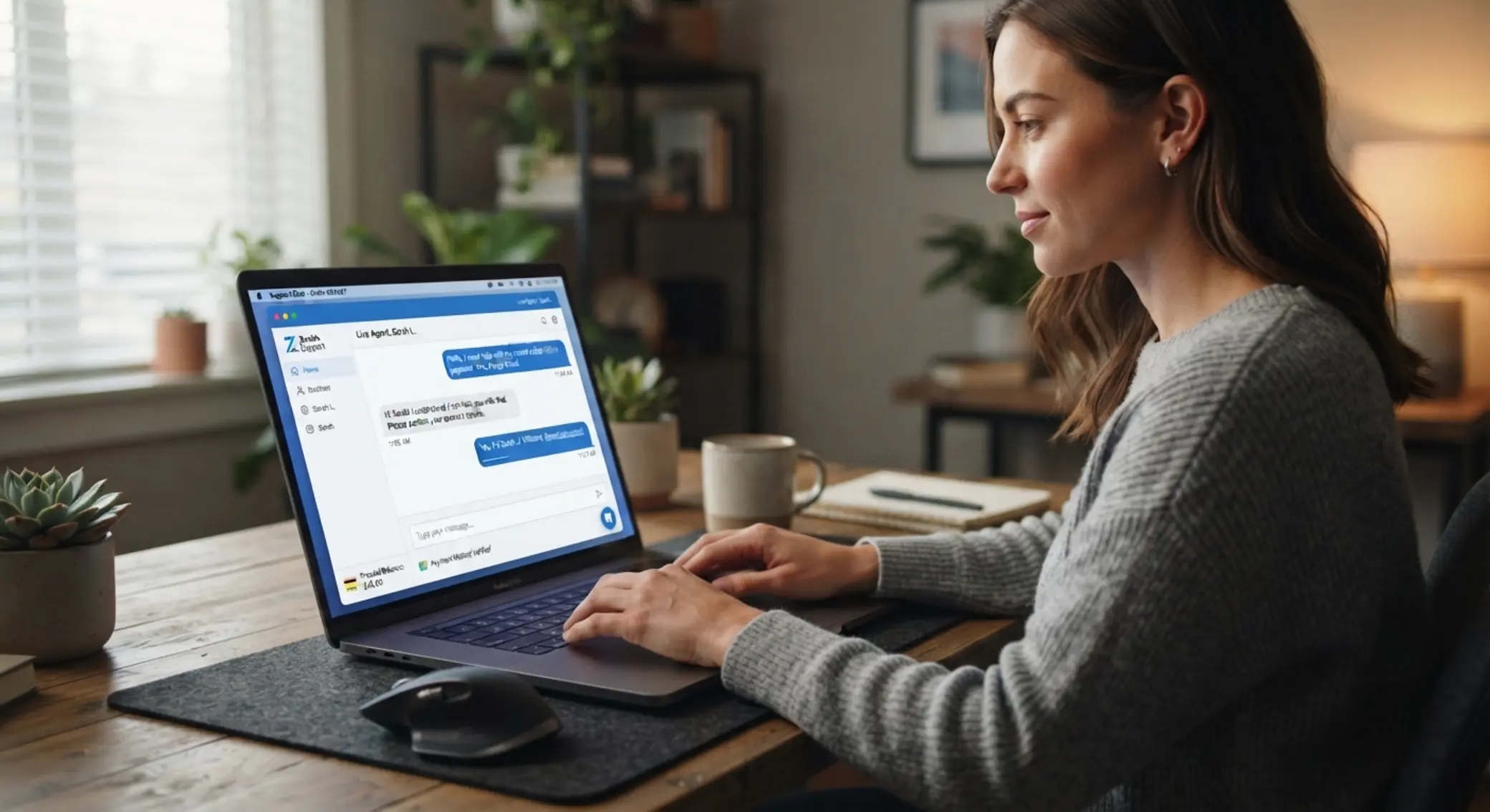 Interfejs czatu online z obsługą klienta
