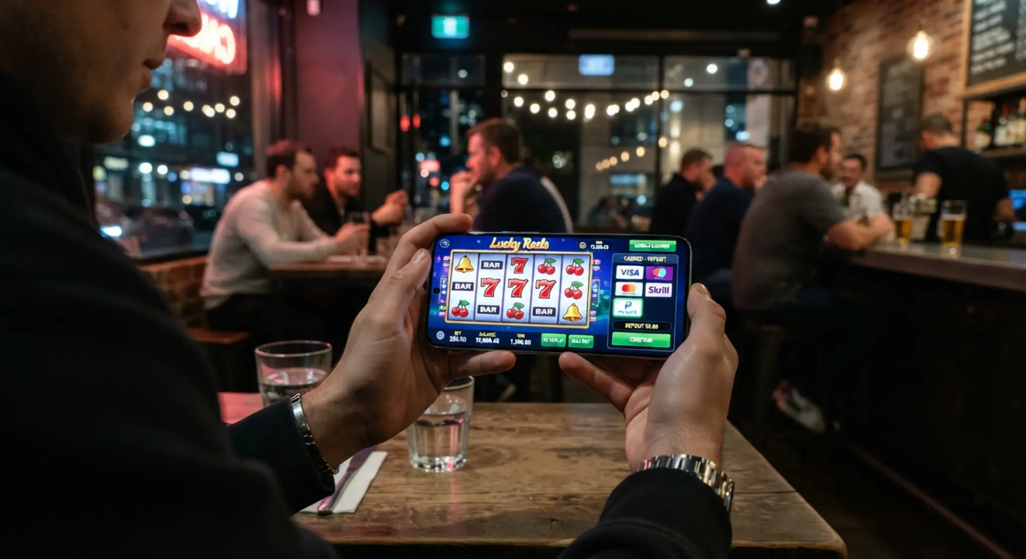 Mobilna gra w RollingSlots z płatnością Paysafecard na smartfonie