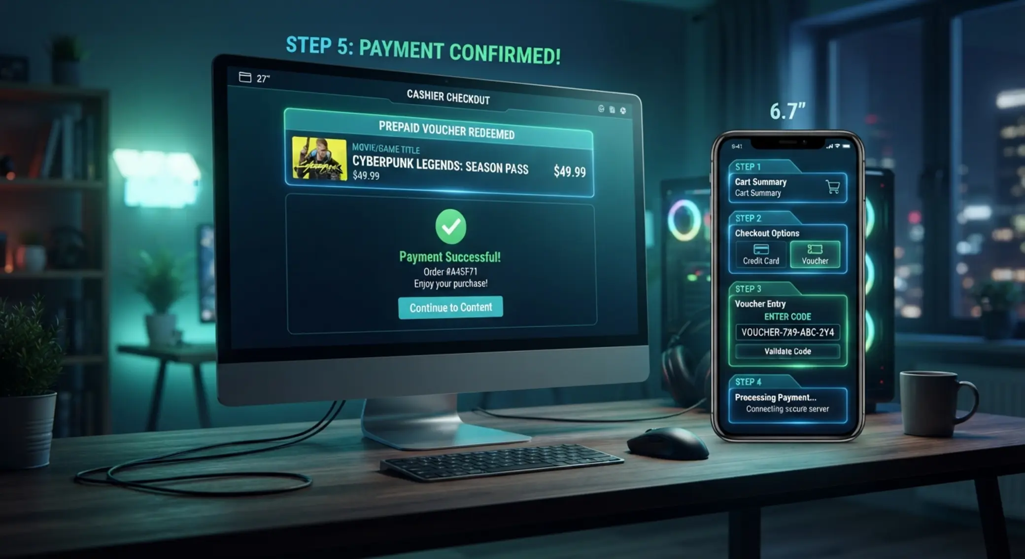 Schemat wpłaty Paysafecard w panelu kasjera RollingSlots